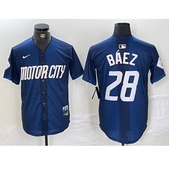 Mens Youths Kids Womens Javier Baez Navy Stitched Jersey
